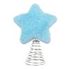Star Tree Topper Furry Star Christmas Treetop Ornaments for Winter