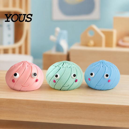 Soft Pastel Stress Toys 3D Printed Bun Fidget Toy, Twist And Turn Relief Desk Fidget, Colorful Mood Boosters Relieve Anxiety Dumpling