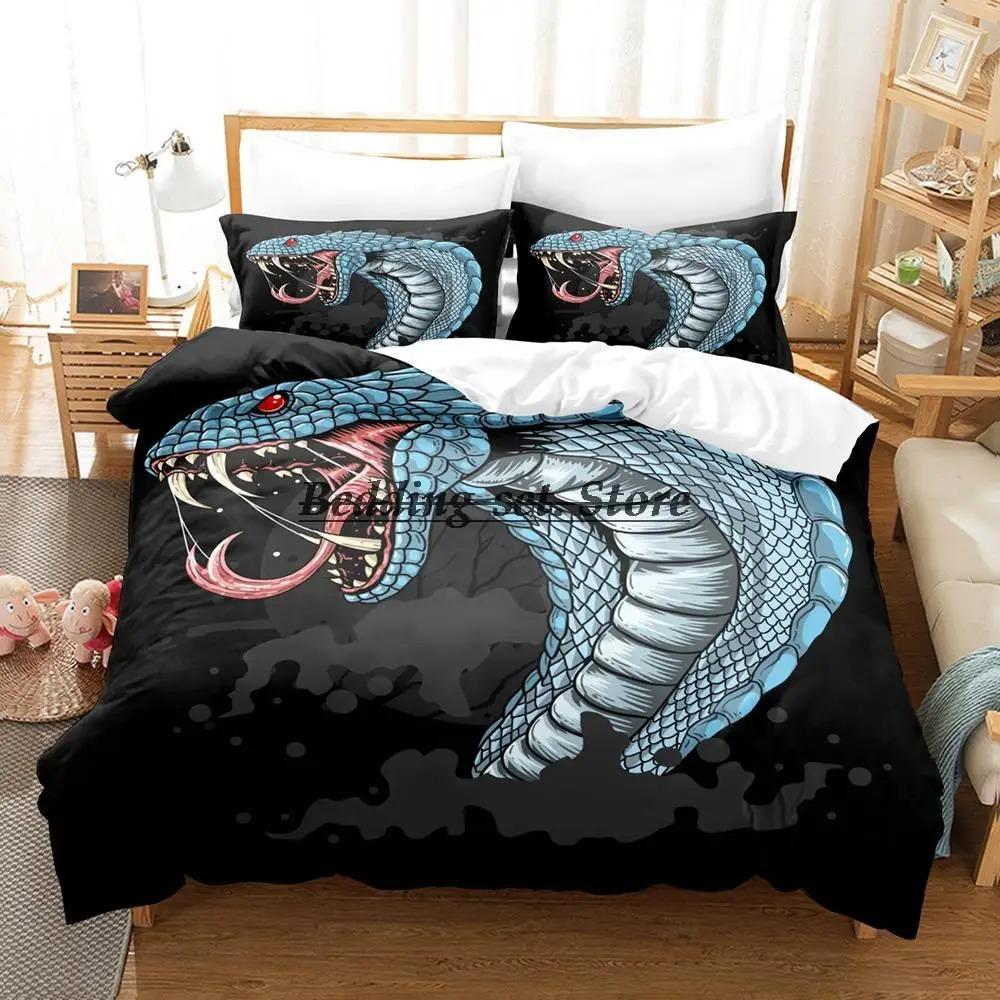 Animal Yinuoda Snake Bedding Set Single Twin Full Queen King Size Bed Set Aldult Kid Bedroom Duvetcover Sets Anime Bed