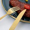 Stainless Steel 24-Piece Cutlery Set with Imitation Ceramic Handles - Includes Knives, Forks, and Spoons in Gift Box.