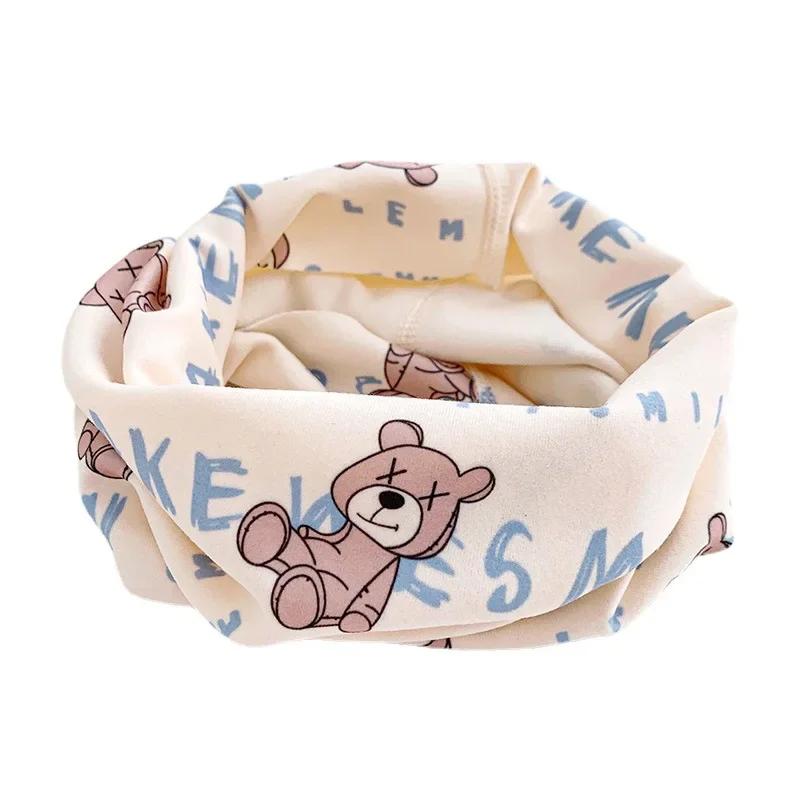 Kids Winter Cotton Scarf Soft Warm Baby Neckerchief Cute Neck Collar For Children 0-12 Years
