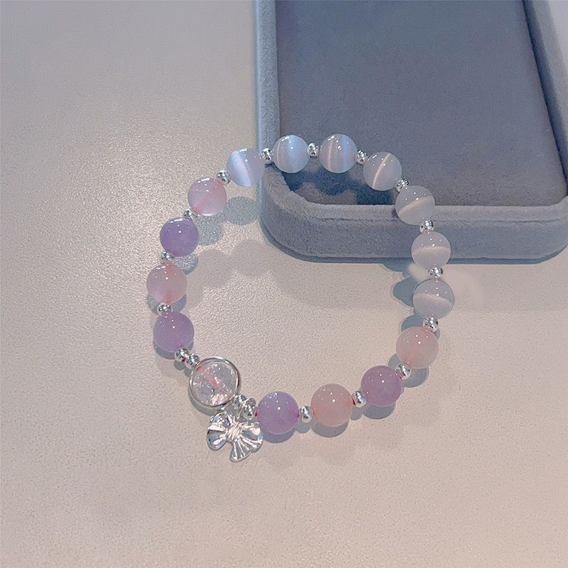 

Butterfly Bracelet for Women, Ins Niche Design, Gray Moonlight Bracelet, DIY Bracelet, Student Gift, Light Luxury S334Bow Bracelet