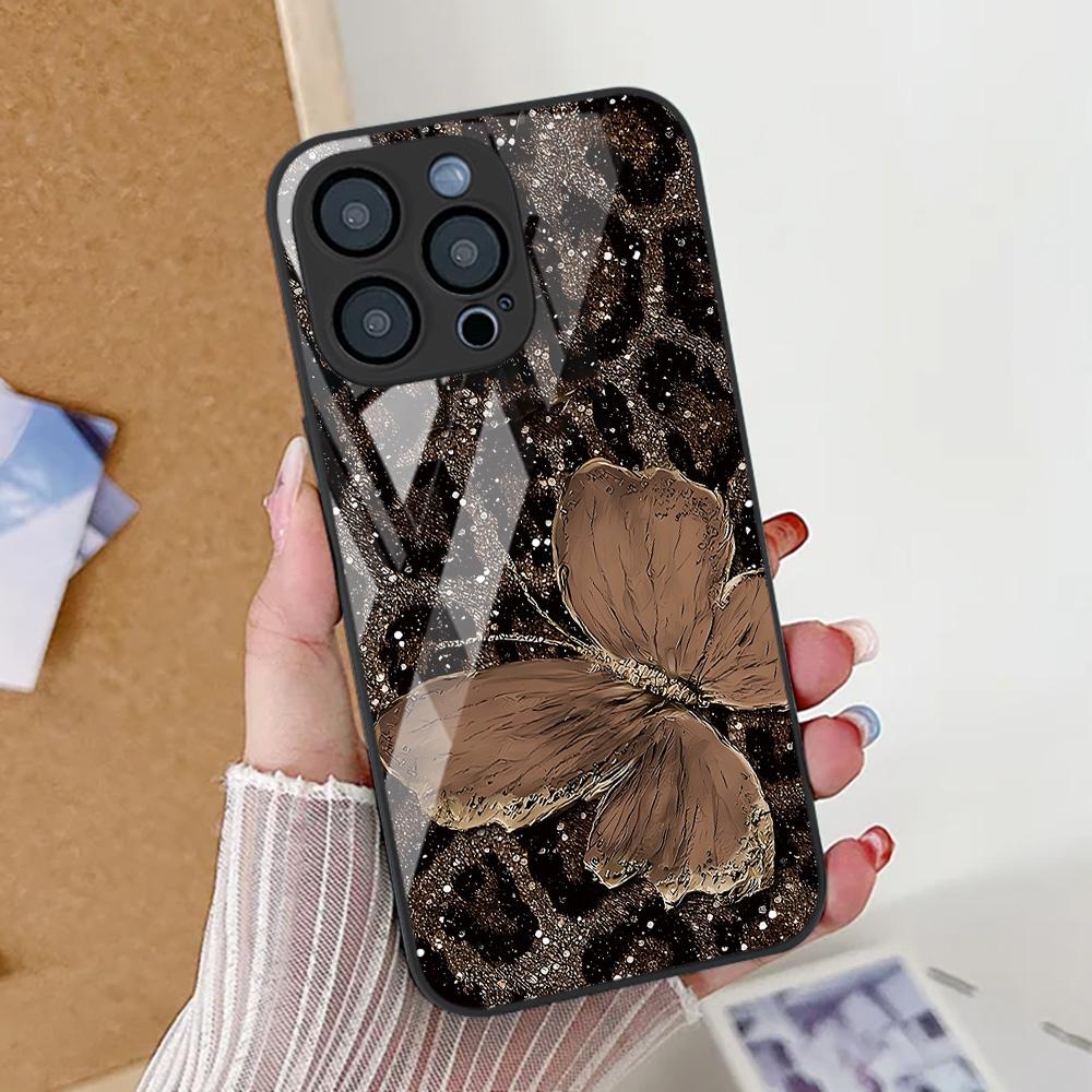 Butterfly Phone Case For Samsung S25 S24 S23 Ultra Case A17 A56 5g A55 A16 A26 A36 A54 A53 A25 A34 A52 A15 Tempered Glass Cover