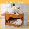 High-quality Wood Corrugated Paper Cat Bed Four Seasons Round Cat Nest Factory Direct Cat Toy