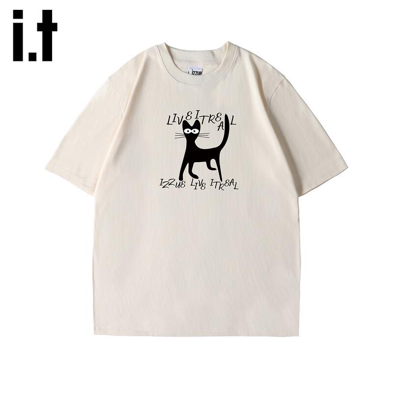 Женская хлопковая футболка Izzue IT с принтом «Кошачье граффити» S