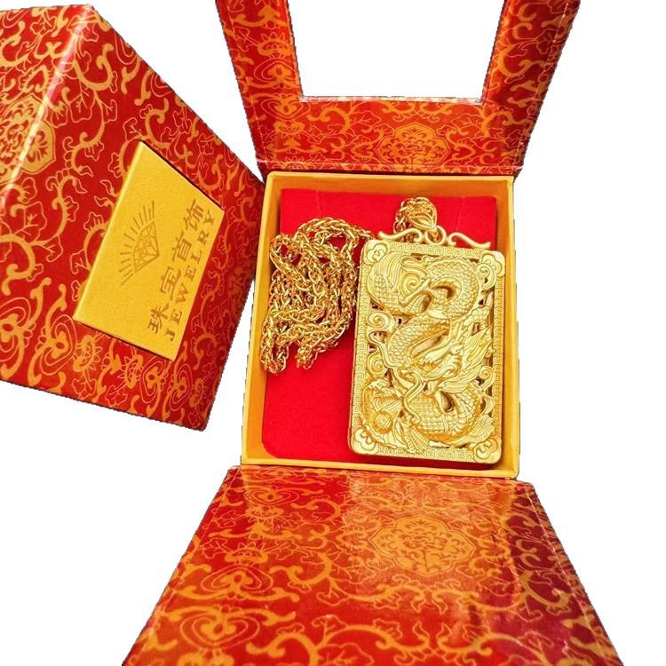 2026 Ethnic Style 18K Gold Plated Dragon & Guanyin Buddha Pendant Necklace for Men