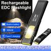 Mini Portable Rechargeable LED Torch Light Waterproof Outdoor Work Pocket Flashlight with Tail Magnetic Compact LED Flashlight