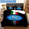 Set Lenzuola 3 Pezzi Blu Napoli Simbolo Energetico Stampa 2D (Include 1 Copripiumino + 2 Federe Senza Imbottitura), Decorazione camera da letto, Regalo ventilatore