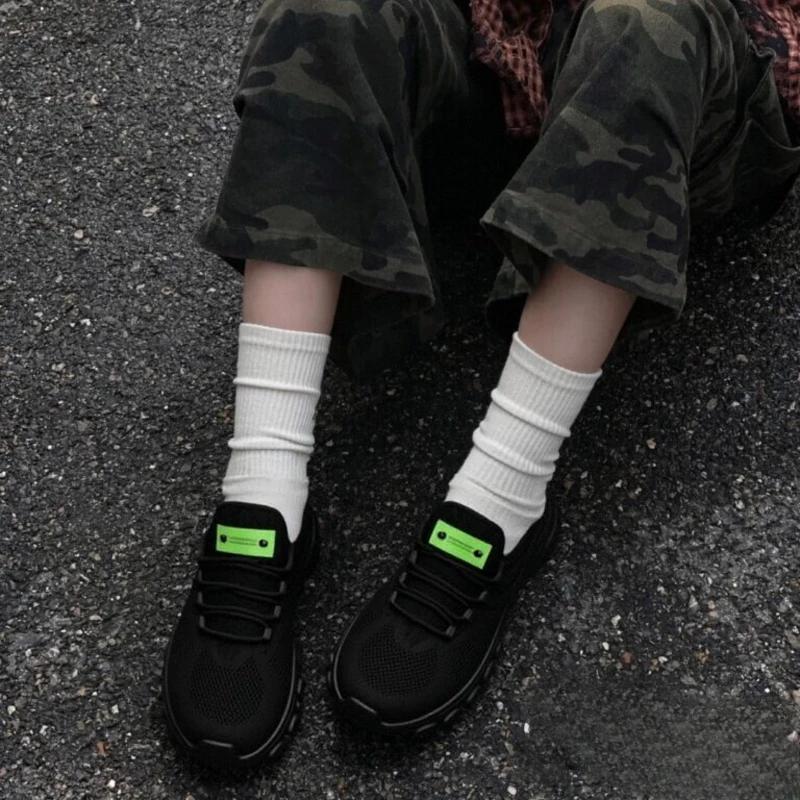 Women'S Sports Shoes Casual Lightweight Outdoor Comfortable Walking Shoes Fashionable Trendy Jogging Tennis Lace Up Flat Shoes