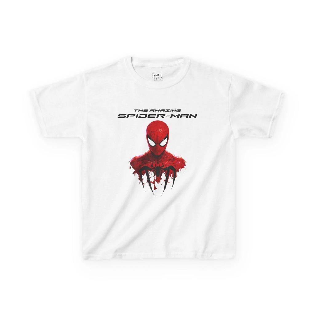 Spider-Man Graphic Kids Tee | Superhero Mask Drip Design