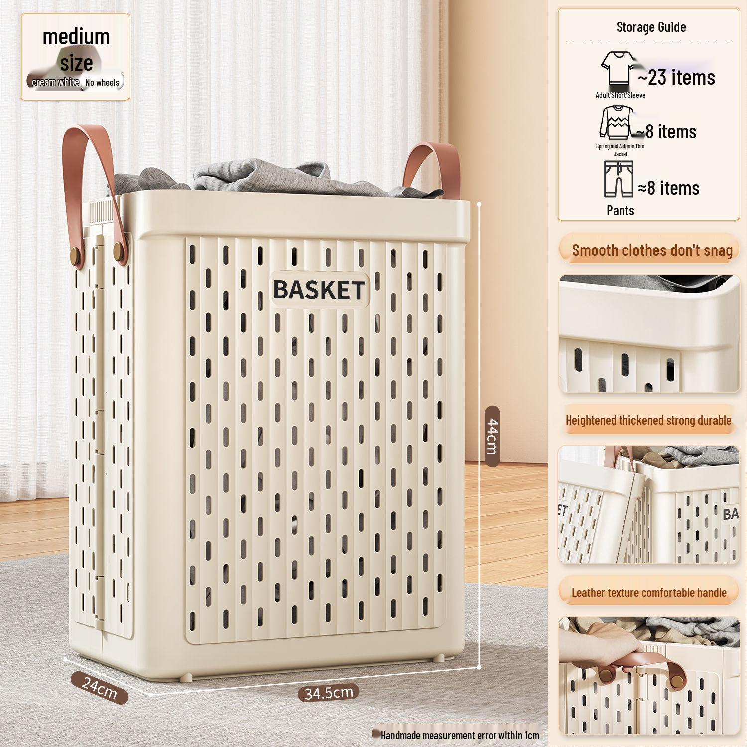 Large Foldable Laundry Basket for Home Use - Clothes Organizer & Holder