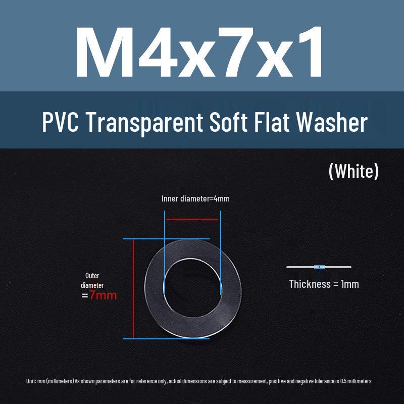 Yigu Transparent PVC Washer: Insulating Soft Rubber Gasket for Screws