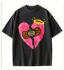 Jesus Heilt Gebrochenes Herz Druck T-Shirt Religiöser Glaube Grafik Kurzarm Oberteile Unisex DAMEN Lässig Streetwear Tägliches Tragen T-Shirt
