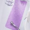 Bathroom Shower Mat 40x100cm PVC Skid Resistant Long Strip Shower Mats with Suction Cups for Home Purple