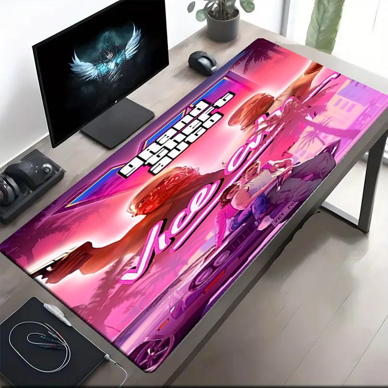 GTA 6 Thema Mauspads, Rutschfeste Gummiunterlage, Multifunktionale Büro- & Heimdekoration, Perfekt zur Personalisierung des Arbeitsplatzes.