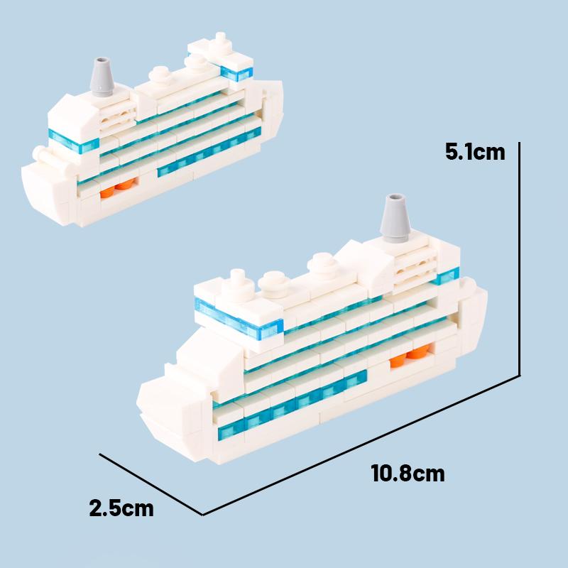 Cărămizi Model Mini DIY Vas de Croazieră Vas de Marfă Submarin Blocuri de Construcție Vas Maritim Scenă cu Vasul Titanic Potrivire Jucării pentru Copii