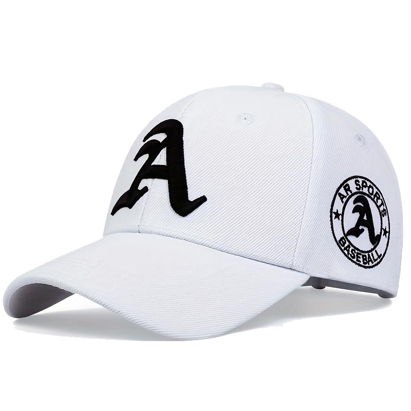 

1Piece Unisex Gothic Letter A Embroidery Baseball Cap Outdoor Adjustable Sunscreen Leisure Hat Spring Autumn Travel Vacation