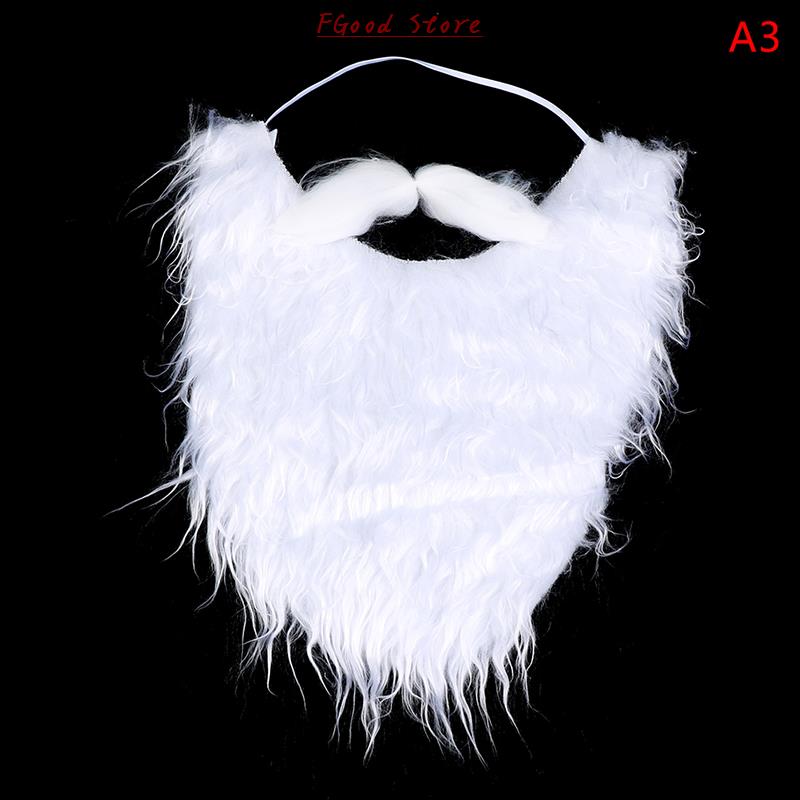 Party Performance Props Santa Claus White Beard White Eyebrows Fake Beard Set Christmas Hallowee Xmas Party Decoration