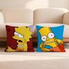 Husa de Pernă Anime S-Simpsons pentru Casă și Mașină, Multi-Scenă - Reversibilă, Moale și Durabilă pentru Utilizare Zilnică