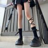 1 Pair Personalized Style Socks with String Straps Cool Socks Cotton Socks Women Calf Socks Girls Lace up Ankle Socks