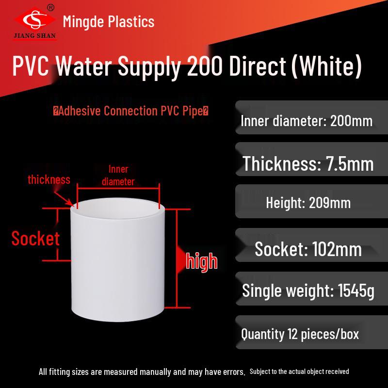 PVC Two-Way Straight Pipe Clamp for Water Supply Fittings