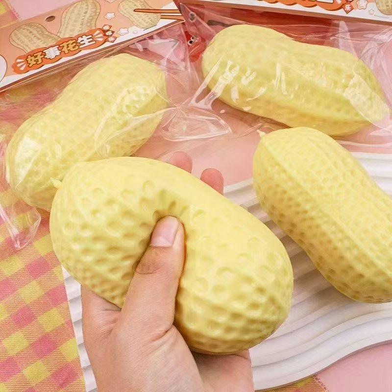 Palla Antistress a Forma di Arachide, Giocattolo Fidget Morbido Croccante Morbido, Giocattolo Sensoriale ASMR per Alleviare lo Stress per Bambini Adulti