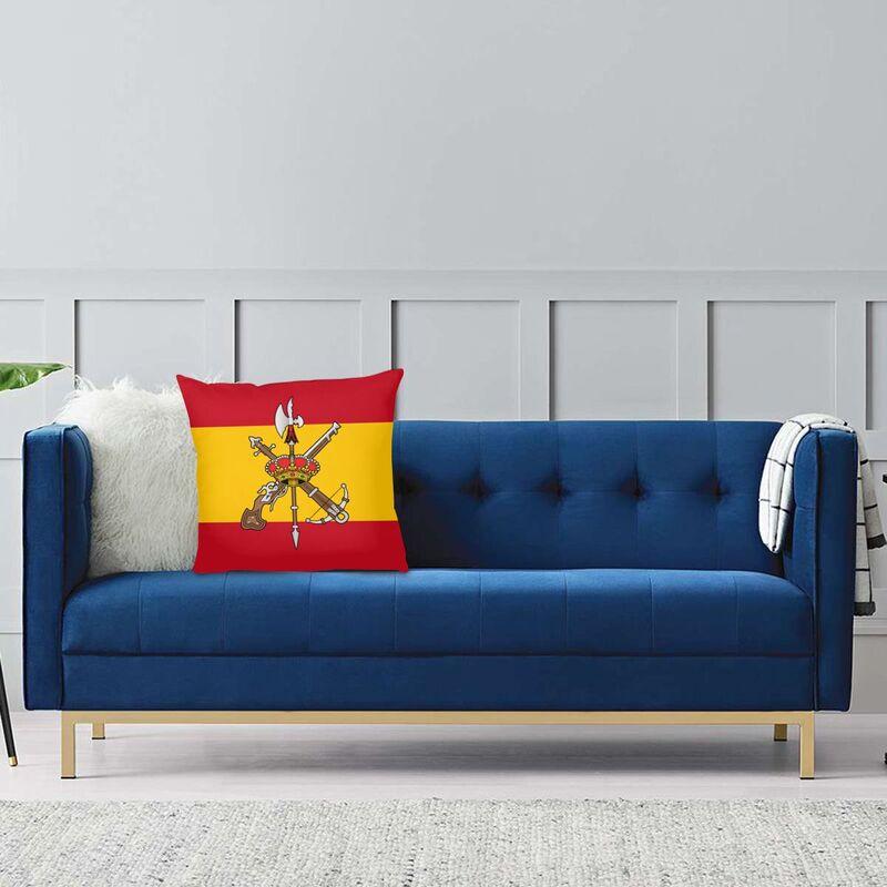 Spanish Legion Espanola Flag Cushion Cover 45x45 Cm Zipper Spain Coat Of Arms Soft Luxury Throw Pillow Case for Sofa Pillowcase