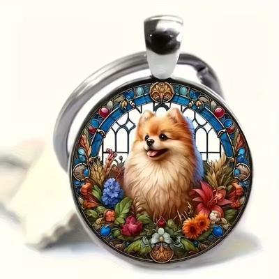 Pendentif Porte-clés en Alliage de Mode Anneau de Clés Métal Rond