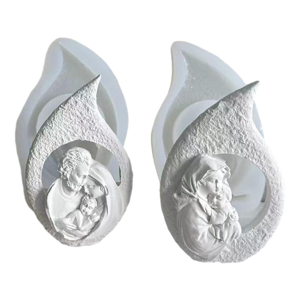 Warm Family Silicone Mold Scented Candle Mold DIY Table Ornament Tool Plasters Craft Making Supplies Easy to Clean