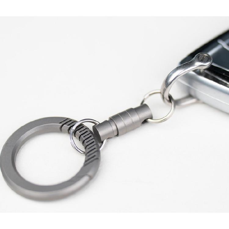 Practical Alloy Rotating Keychain Quick Releasing Design Unique Keychain Hook for Outdoor Camping Hiking and Daily Use