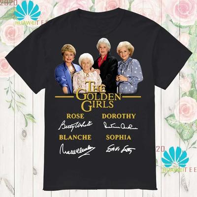 THE GOLDEN GIRLS HANDTEKENING SHIRT - Zwart unisex B1013
