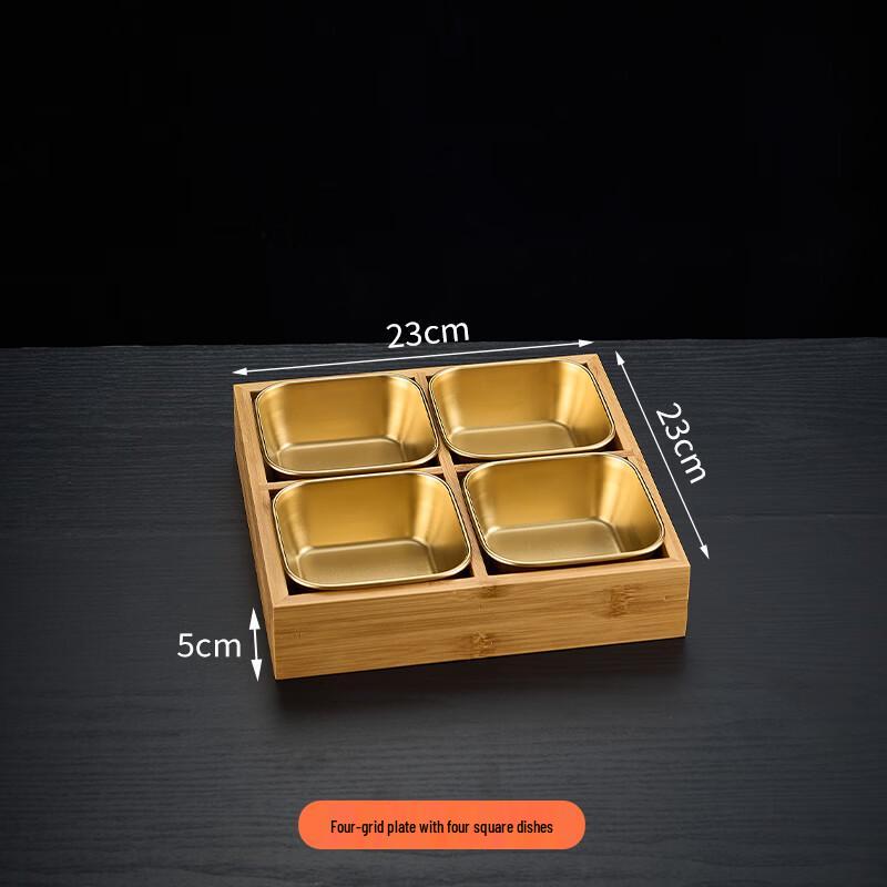 Youde Bamboo Wood Divided Serving Tray