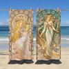 Kunst Alphonse Mucha Ästhetisches Handtuch Sport Schnelltrocknend Reise Campingausrüstung Sandfest Weich Leicht Großes Strandtuch