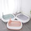 Pet Cat Cleaning Bath Basin Semi-Closed Cat Litter Box Anti Splash Toilet Sandbox Bedpans Cat Supplies For Daily Cat Toilet Use