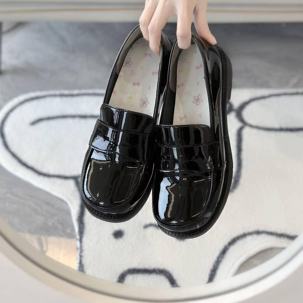 Basic Uniform College Shoes Square Head Shoes Cute Light Mouth Women's Single Shoes