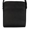 Just cavalli leather messenger bag men's gothic plate black