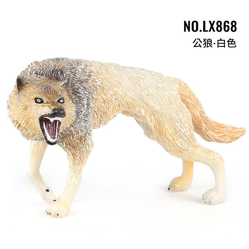 Simulert Skogsdyr Ulv Modell Grå Ulv Hvit Ulv Gående Brun Ulv Arktisk Ulv Bordplate Statisk Ornament Leke