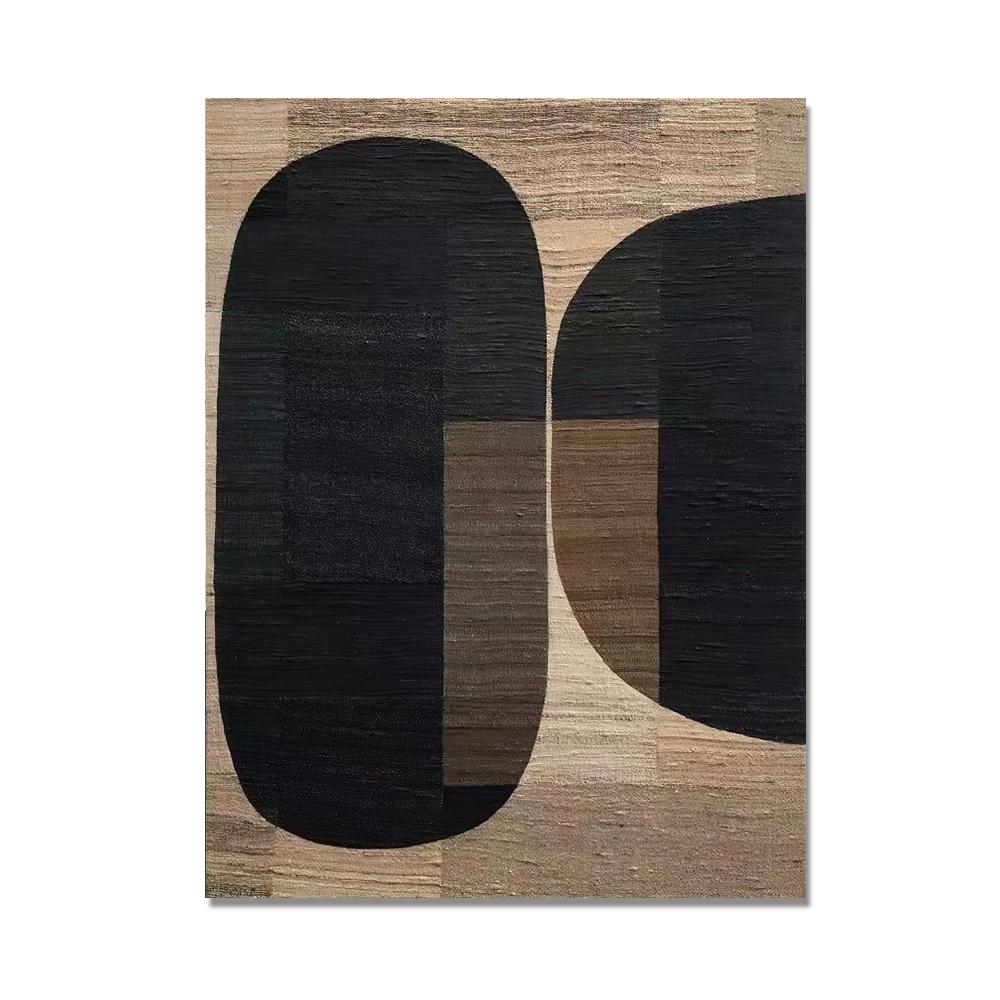 Abstract Retro Black Geometry Posters and Prints Canvas Painting Cuadros Wall Art Pictures for Living Room Home Decor