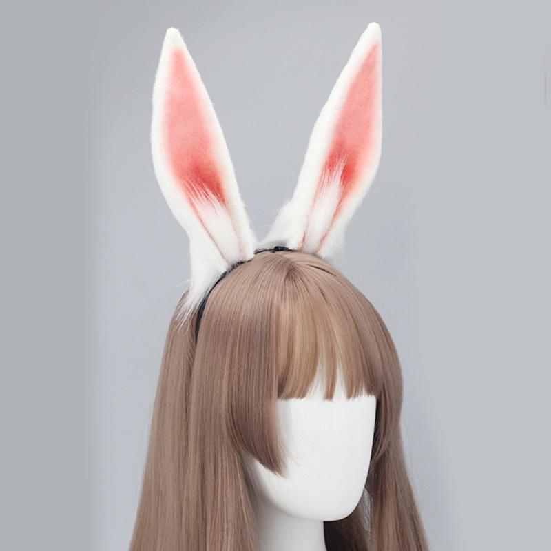 Easter Party Plush Bunny Headband Woman Makeup Cosplay Party Headwear Supplies