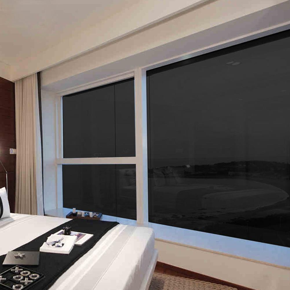 0.5x3 Meters One Way Black Color Sun Film Window Privacy Protection Film for Home Office  Less Than Br More Than