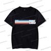 Harajuku 1980 To 1989 Year Streetwear Men Short Sleeve Established 1985 T-shirt O-neck  Women Birthday Gift Fashion Tshirts