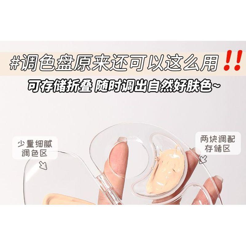YOUSHA - Transparent Plastic Makeup Mixing Palette / Spatula / Set