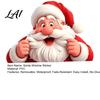 Easy Apply Window Clings Peeking Santa Claus Static Cling 3D Effect Christmas Scene Wall Decor Sticker Reusable Glass Decal for Home Holiday