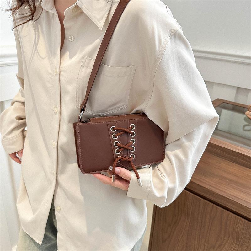Fashionable and Personalized Shoelace Underarm Bag Spring New Fashion Shoulder Bag Trendy Niche Ins Women's Bag