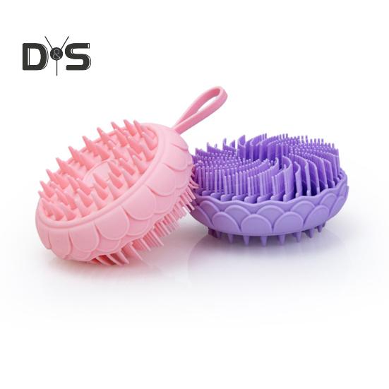 Silikon-Badebürste, doppelseitig, weiche Borsten, tiefenreinigende Duschbürste, multifunktionales Duschwerkzeug