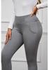 Damen Hohe Taille Fleecegefütterte Woll-Leggings - Warme Skinny Yoga-Hose für Herbst/Winter