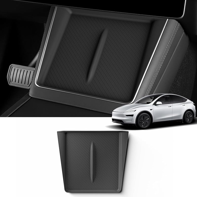 LUCKEASY For 2026 2025 Tesla Model Y Juniper New Center Console Wireless Charging Pad Non-Slip Silicone Mat Wireless Charger Mat For Model Y