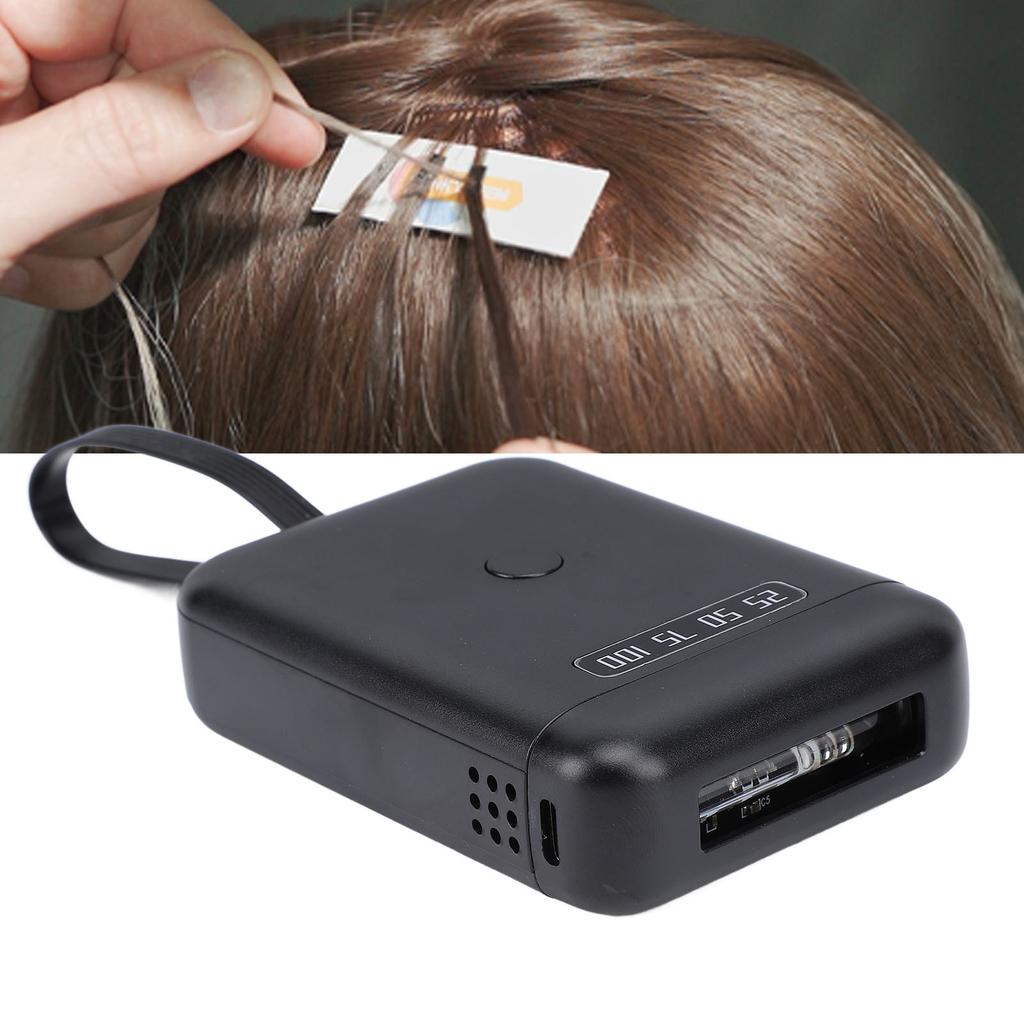 405nm LED UV Hair Extension Light Handheld UV Glue Curing Lamp 5000mAh Battery Rechargble Hair Extension Tool for Home Salon