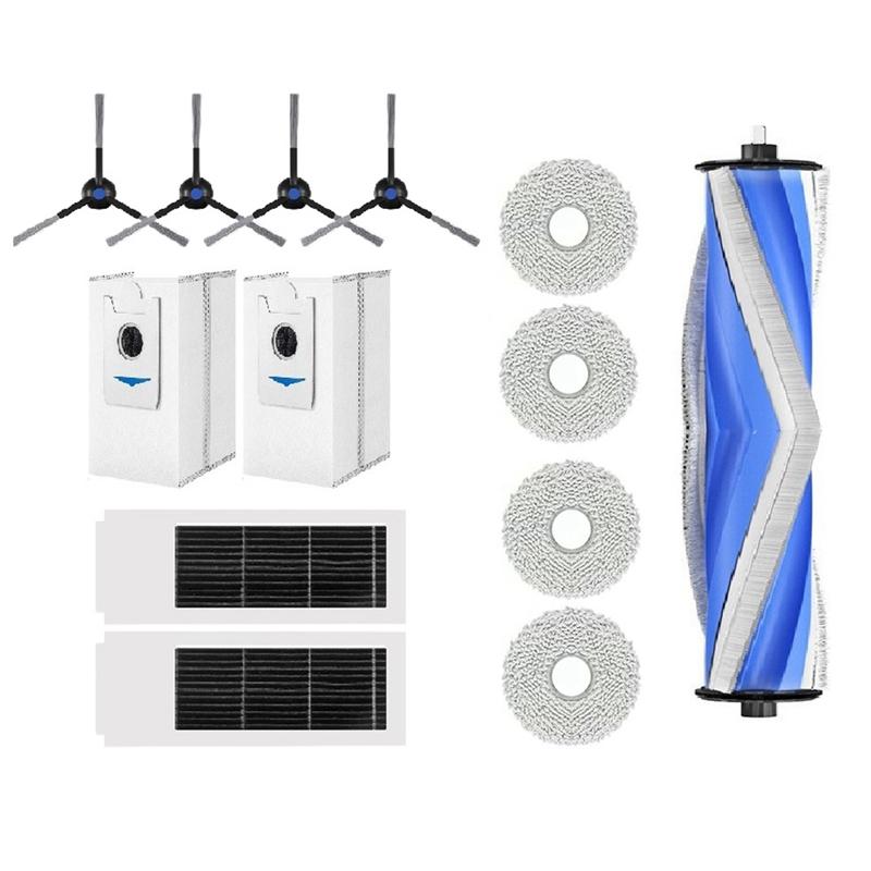 

For Ecovacs Deebot X2S Machine Vacuum Cleaner Side Brush Rag Filter Clip Carbon Dust Bag Roller Brush