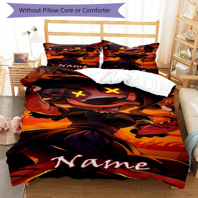 3pcs Custom Name Murder Drones Bedding Set Duvet Cover Closure Includes 1 Duvet Cover & 2 Pillowcases, Soft and Comfortable for All Seasons.